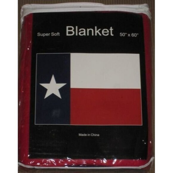 New Texas Flag The Lone Star State Soft Warm Fleece Throw Git Blanket Afghan NIP - Picture 2 of 2